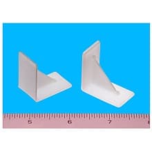 1-1/4" x 1-1/4" x 3/4" Profile Corner Brace, White, Box of 1000