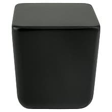 31/32&quot; Mini Large Square Knob, Black