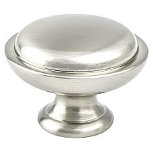 1-1/8" Advantage Plue-1 Rimmed Knob, Brushed Nickel