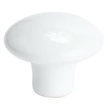 1-3/8" Concord Ceramic Knob, Ceramic White