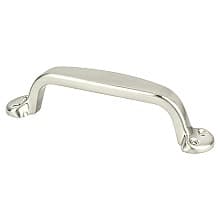 96mm Andante Rounded End Pull, Brushed Nickel