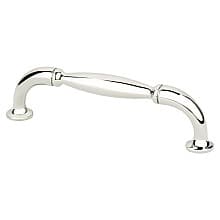 96mm Designers Group-10 Handle Pull, Polished Nickel, 4-3/8" Length