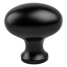 30mm Valencia Oval Knob, Matte Black