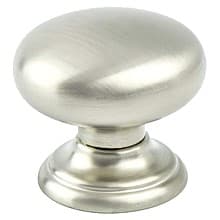 1-3/8" Euro Classica Round Knob, Brushed Nickel
