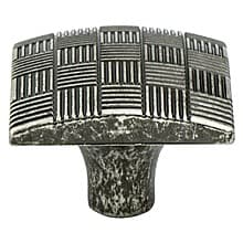1-1/8" Virtuoso Small Square Knob, Rustic Tin