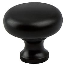 1-1/4" Valencia Round Knob, Matte Black