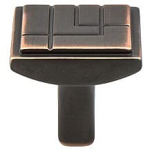 1-1/8" Oak Park Rectangle Knob, Verona Bronze