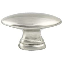 1-7/16" Advantage Plus-6 Oval Knob, Brushed Nickel