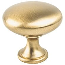 1-1/8" Berenson Round Knob, Modern Brushed Gold