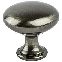 1-1/8" Euro Moderno Cabinet Knob, Brushed Black Nickel