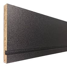 SuperMatte Drawer Side Material, 9/32" Groove, 1/2" Thick, 10" x 96", Black Vinyl