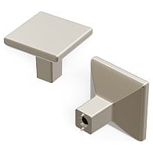 1-1/4" Skylight Square Cabinet Knob, Polished Nickel (10/Box)