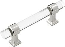 3" Crystal Palace Pull, Crysacrylic/Polished Nickel (10/Box)