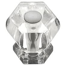 1-3/16" Crystal Palace Cabinet Knob, Crysacrylic/Polished Nickel (10/Box)