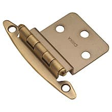 3/8" Inset Surface Face Mount Hinge, Free Swinging