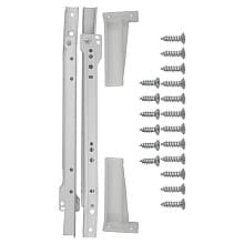 24" Drawer Slide Bottom Mount 3/4 Extension, White