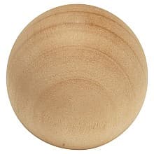 1-1/4" Natural Woodcraft Round Cabinet Knob, Unfinished Wood