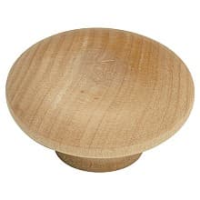 2" Natural Woodcraft Cabinet Knob, Unfinished Wood