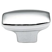1-7/16" x 3/4" Metropolis Oval Cabinet Knob, Chrome (25/Box)