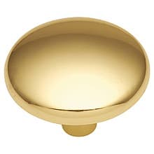 1-3/16" Metropolis Contemporary Cabinet Knob, Polished Brass