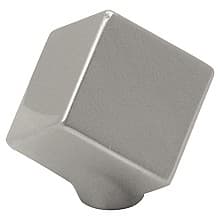 1-1/2" Euro-Contemporary Square Cabinet Knob, Satin Nickel