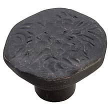 1-1/2" Carbonite Cabinet Knob, Black Iron