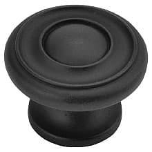 1-1/2" Cottage Cabinet Knob, Matte Black