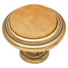 1-5/16" Woodgrain Cabinet Knob, Lancaster Hand Polished/Oak