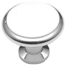 1-5/16" Tranquility Cabinet Knob, White Porcelain Chrome