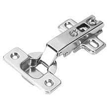 Full Overlay Concealed Hinge, Frameless, Self-Close, Polished Nickel