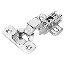 Full Inset Concealed Hinge, Frameless, Self-Close, Polished Nickel
