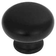 1-1/8" Cottage Cabinet Knob, Matte Black (Box/25)