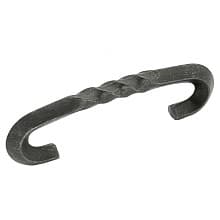 3" Charleston Blacksmith Cabinet Pull, Black Iron (25/Box)