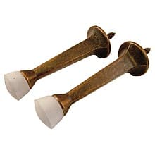 2-7/8" Door Stops Cylindrical Rigid Door Stop, Antique Brass