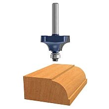 1" x 1/4" Radius Bead Router Bit with Ball Bearing, 2-Flute, 1/4" Shank