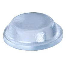 BS 1/2" Diameter Self-Adhesive Protective Bumper, Cylindrical/Flat-Top/Circular, Clear, 9/64" High, 201/Sheet