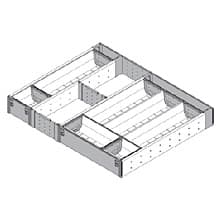 Orga-Line 5-Tried Adjustable Combo Tray, Gray, 21