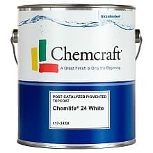 Chemlife 24 Plus White CV Pigmented Topcoat, Flat