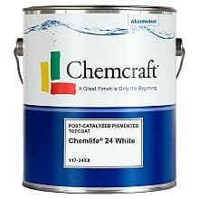 Chemlife 24 Plus White CV Pigmented Topcoat, High Gloss, 1 Gallon