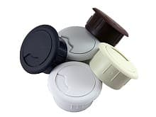 80mm Wire Grommet, Black, Plastic