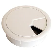 80mm Wire Grommet, White, Plastic
