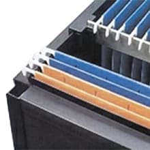 File Rail Clips, Plastic, Black
