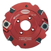 D100 x 8mm Carbide Groove Cutter for Biscuit Joiner with Reversible Blade