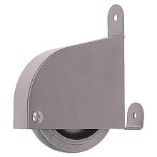 Contemporary Ladder Wheel Assembly for Library Ladders with Brake, Satin Nickel