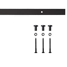 Flat Rail for Rolling Barn Door, Black