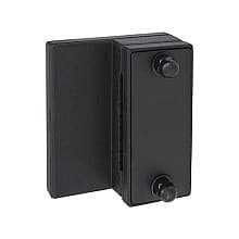 Steel Flat Rail Door Stop for Rolling Barn Doors, Black