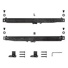 Soft Close Mechanism for Flat Rail Rolling Barn Doors, Black