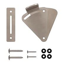 Latch and Strike Plate for Rolling Rolling Barn Doors, Stainless Steel