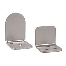 Center Guide, Dome Style for Rolling Barn Doors, Satin Nickel