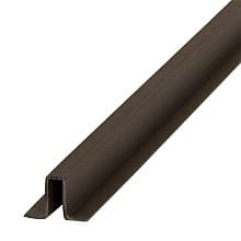 Floor Mount Channel for Rolling Barn Doors, Brown Plastic